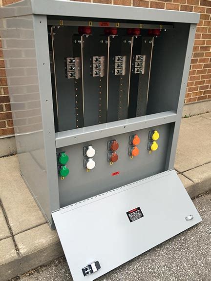 electrical utility tap box|temporary generator connection box.